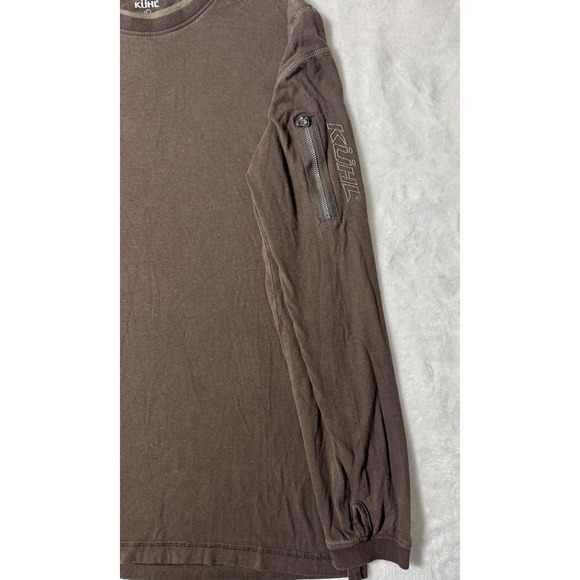 Kuhl Brown Kommando Crew Wildfibre Born In The Wild Trail Hiking Organic Large - Picture 3 of 9